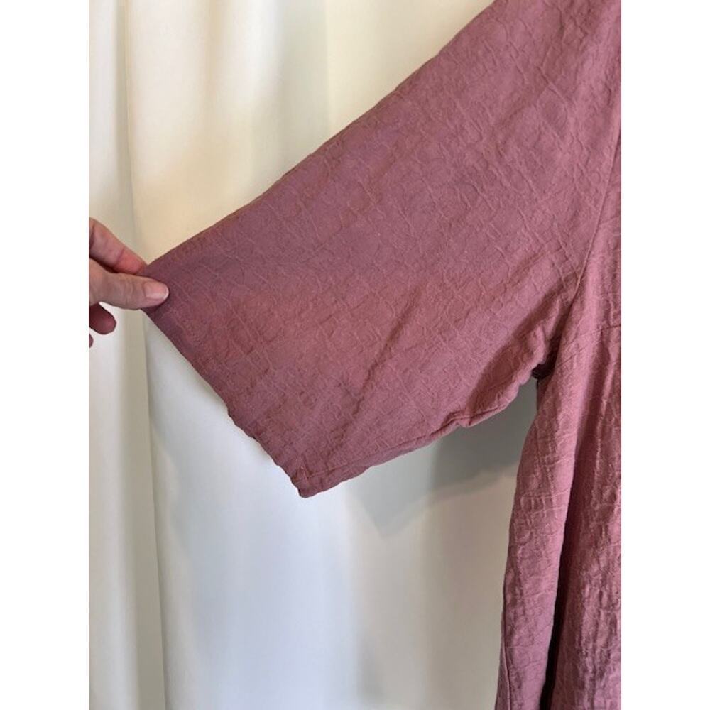 Women's XXL Pink Linen/Cotton 3/4 Sleeve Blouse Top - Picture 7 of 9